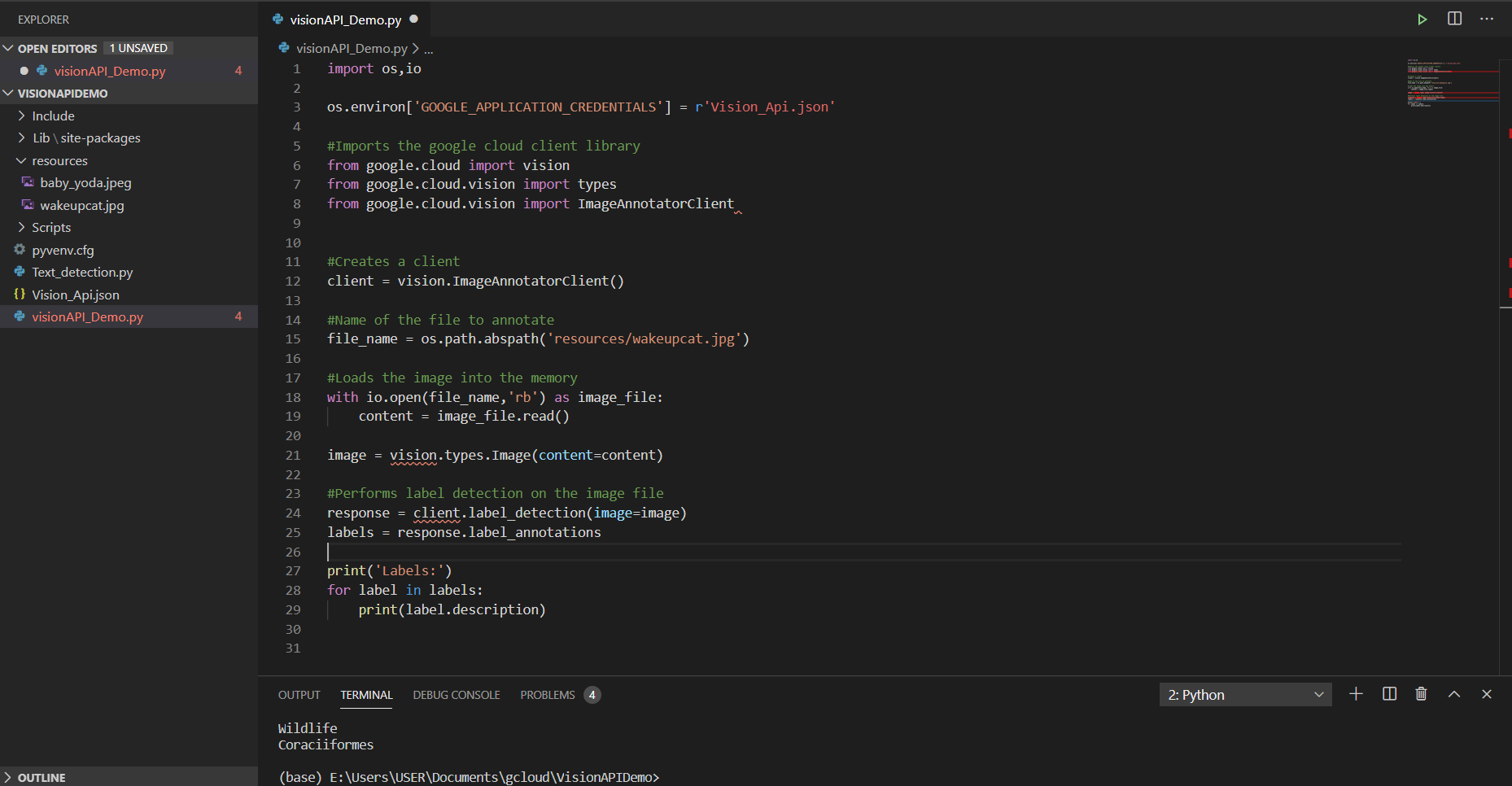 The code with all the errors