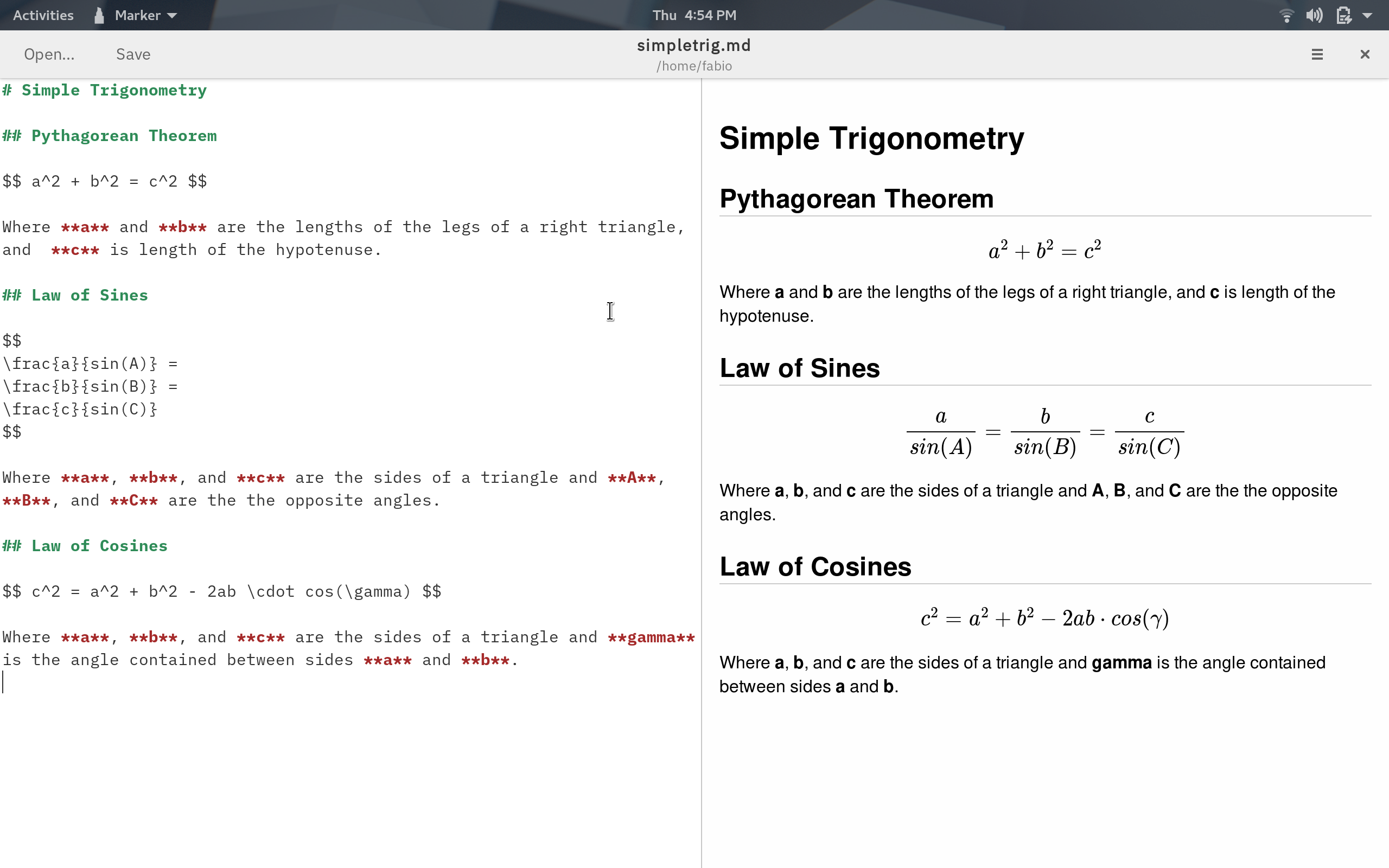 Marker Markdown editor screenshot