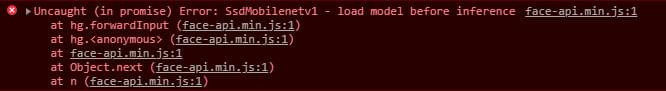 console error message