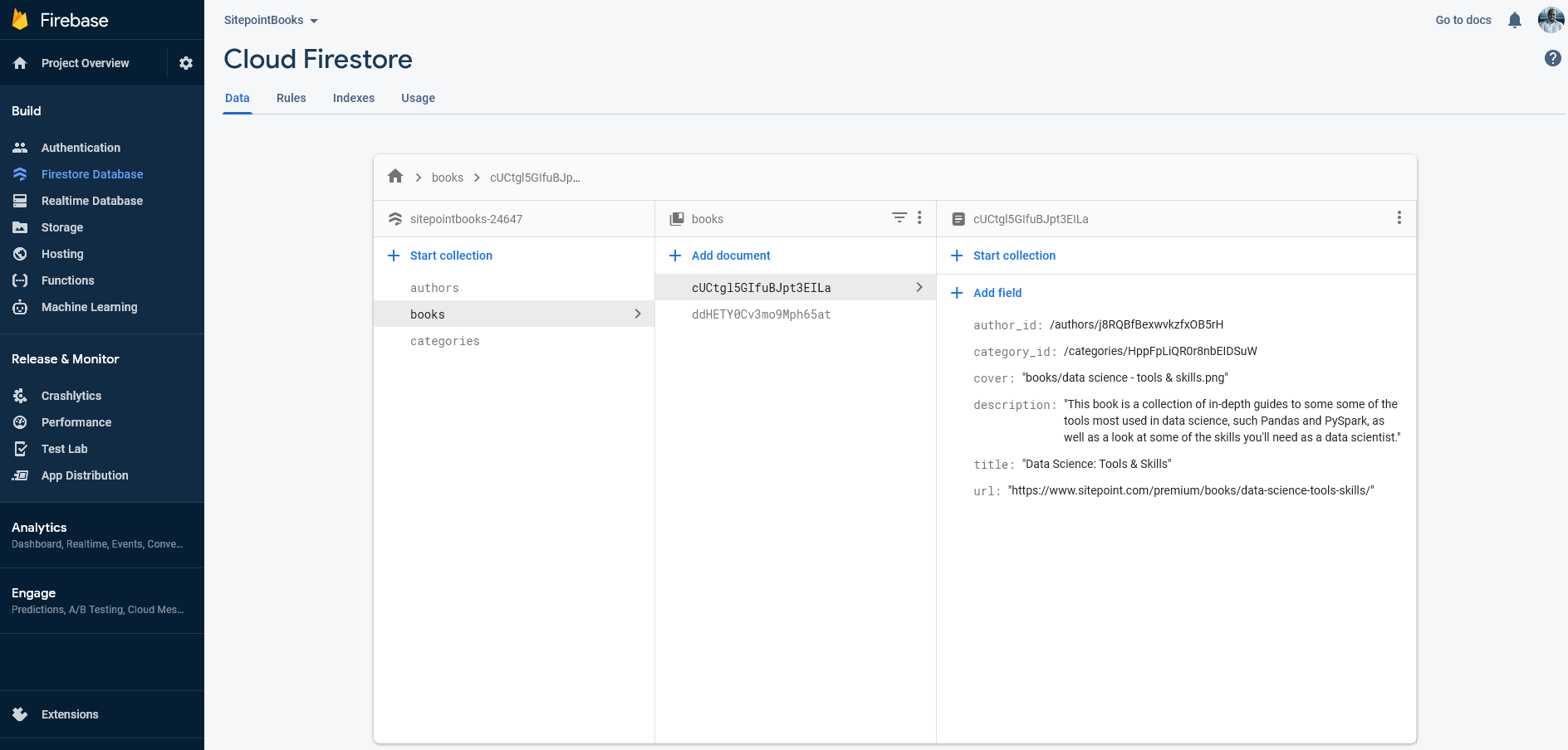 cloud firestore database