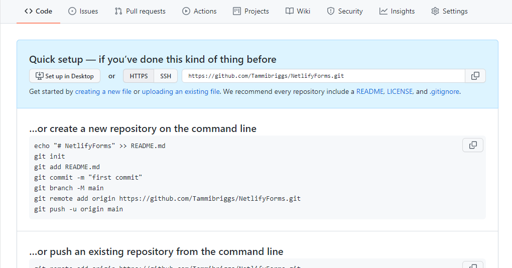 Created new repository