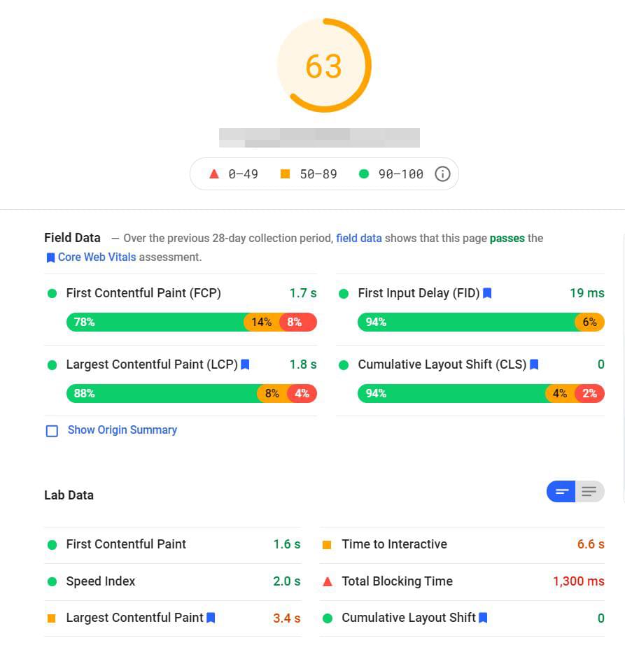 Google's Core Web Vitals