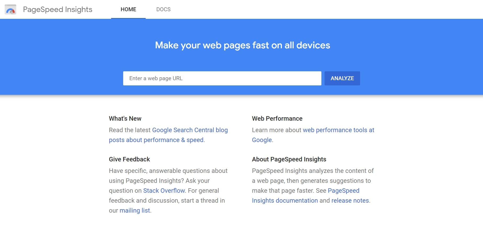 Google PageSpeed Insights