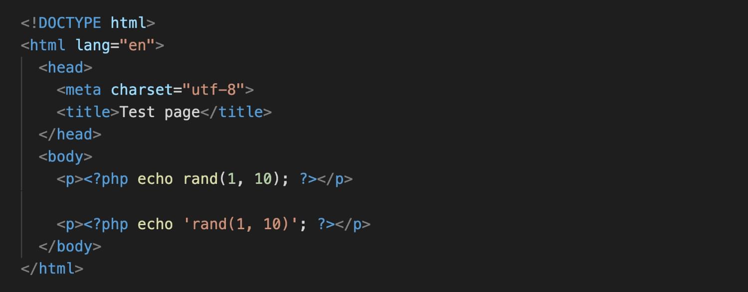 An example of code highlighting in VS Code