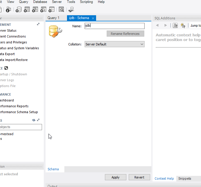 Creating a schema