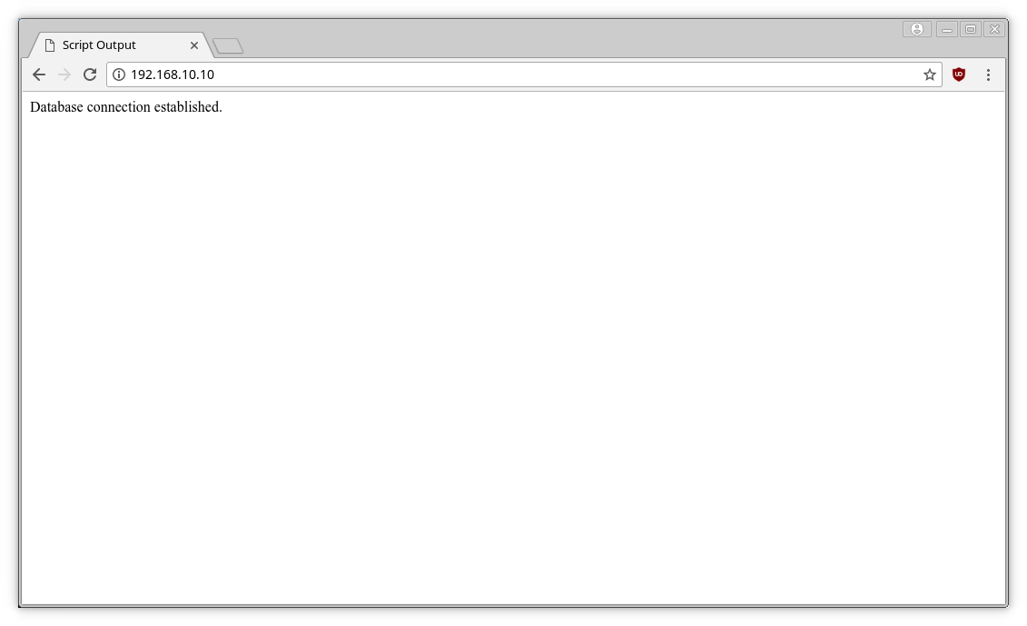 A successful connection