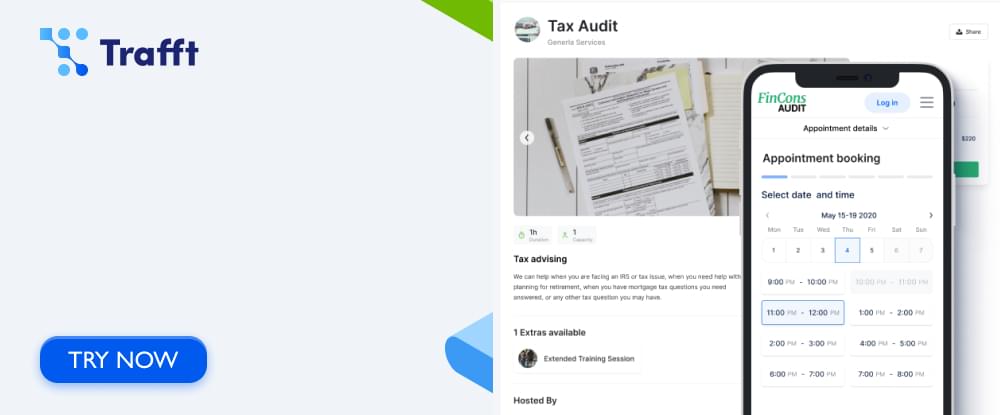trafft website screenshot