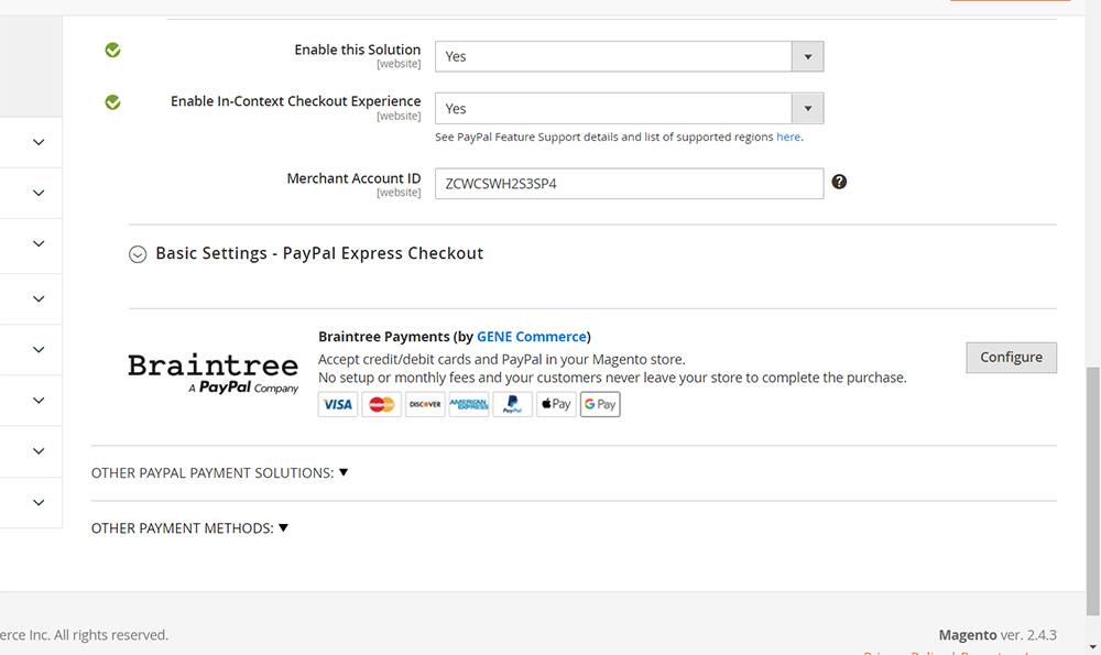 PayPal Express and Magento Version