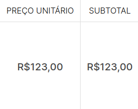 Price on checkout page