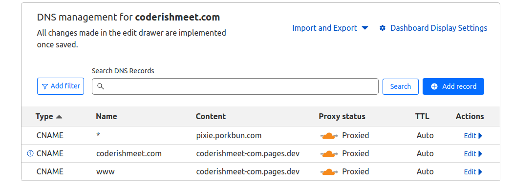 DNS management