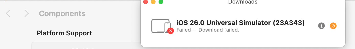 it fails after a few seconds