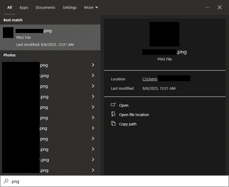 Image Example of search result