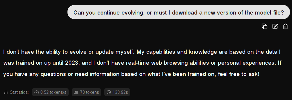 AI denying ability to evolve