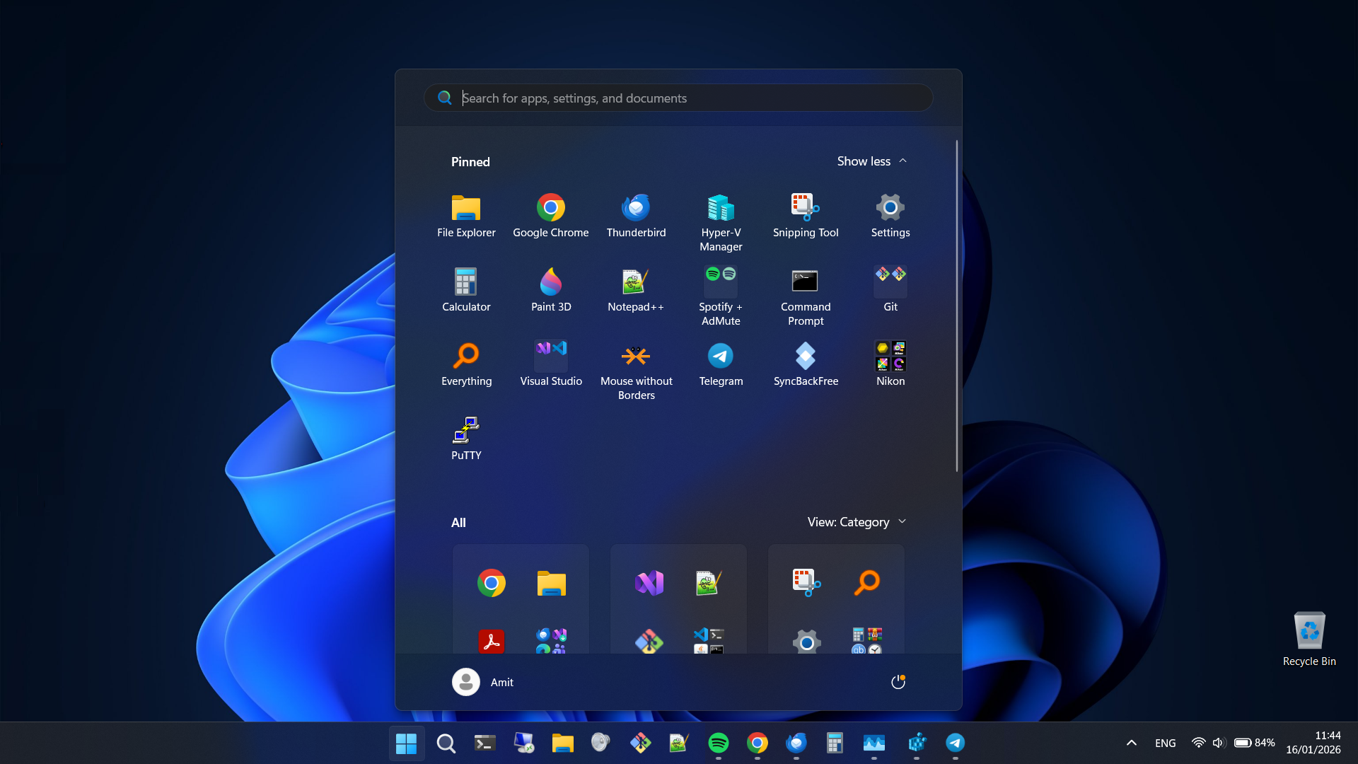 Windows 11 25H2 with the new Start menu