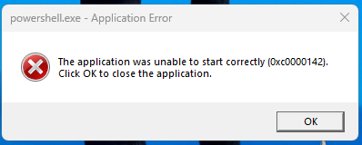 Application error