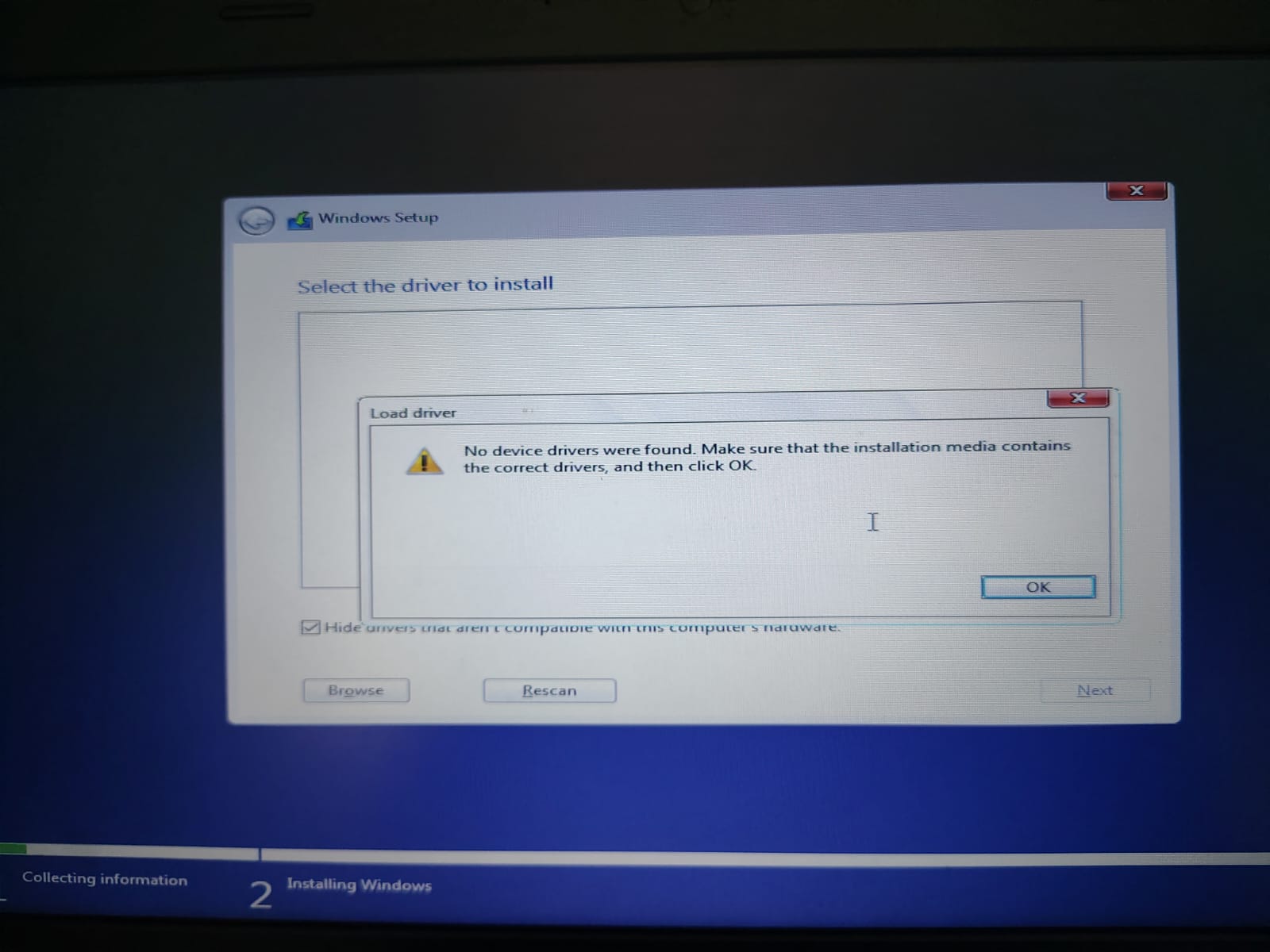 The second error